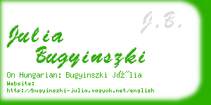julia bugyinszki business card